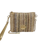 M Brc Pochette Donna Linea Mix Oro con Intreccio