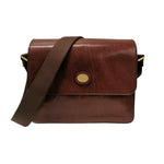 The Bridge Messenger Unisex in Pelle Cuoio con Tracolla