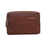 The Bridge Pochette Uomo Linea Ludovico in Pelle Cuoio con Doppia Zip