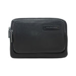 The Bridge Pochette Uomo Linea Ludovico in Pelle Nera con Doppia Zip