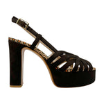 Albano Sandalo Donna Moro con Plateau e Tacco Largo Alto 110mm