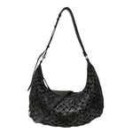 Gianni Conti Borsa a Spalla Donna in Pelle Nera con Manico Regolabile e Tracolla
