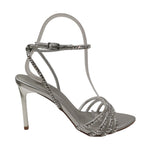 Albano Vanity Sandalo Argento con Tacco a Stiletto Alto 100mm
