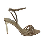 Albano Vanity Sandalo Platino con Tacco a Stiletto Alto 100mm