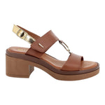 Igi&Co Sandalo Donna in Cuoio Oro con Tacco Alto 70mm