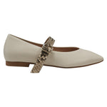 Scarpeborseonline Ballerina Donna Bassa Burro con Cinturino