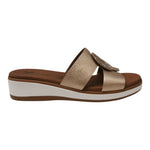 Susimoda Ciabatta Donna in Pelle Rame Laminata con Strass
