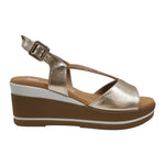 Susimoda Sandalo Donna in Pelle Champagne con Strass