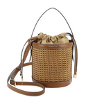 Gattinoni Roma Secchiello Donna in Raffia Cuoio