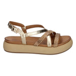 Inuovo Sandalo Donna in Oro con Strass e Platform