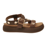 Inuovo Sandalo Donna in Pelle Marrone