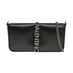 Mario Valentino Pochette Donna Nera con Tracolla e Logo Lettering