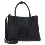 Mario Valentino Borsa a Mano Media Donna Nera con Maxi Logo