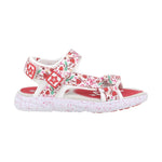 Primigi Sandalo Bambina in Tessuto Bianco Rosso