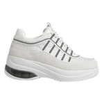 Fornarina Up Sneakers Donna in Camoscio e Pizzo Bianco con Zeppa Alta 70mm