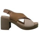 Enval Soft Sandalo Donna in Pelle Corda con Tacco Largo Alto 80mm