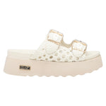 Cult Ciabatta Donna Intrecciata Platform Bianca