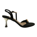 Ferrè Sandalo Donna Nero con Accessori Oro e Tacco Alto 80mm