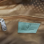 Pelletteria Veneta Borsa a Spalla Donna Traforata Media Salvia