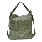 Pelletteria Veneta Borsa/Zaino Donna in Nabuck Traforato Salvia