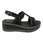 Susimoda Sandalo Donna Nero in Corda con Zeppa Alta 55mm
