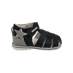 Balducci Ragnetto Bambino in Pelle Blu con Inserto Grigio