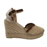 Vidorreta Espadrillas Donna Naturale in Raffia con Zeppa Alta 100mm