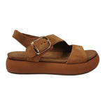 Inuovo Sandalo Donna in Camoscio Cuoio con Platform
