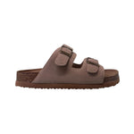 Asso Ciabatta Bambino in Camoscio Sintetico Camel con Doppia Fibbia
