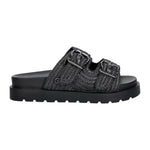 Buffalo Raya Ari Bo Ciabatta Platform Donna in Raffia Nera