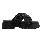 Buffalo Lennox Cross Ciabatta Donna Intrecciata Nera