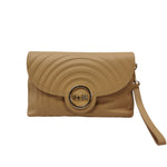 M Brc Pochette Donna Linea Round in Pelle Cammello