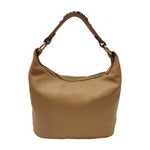 M Brc Borsa a Spalla Donna Linea Lettering in Pelle Cammello