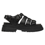 Buffalo Lennox Fisher Sandalo Donna Nero con Fibbie