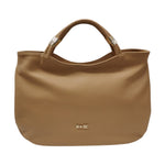 M Brc Borsa a Mano Donna Linea Tubolar Cammello con Doppio Manico