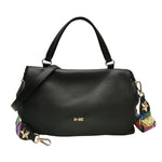 M Brc Borsa a Mano Donna in Pelle Nera Linea Obona con Tracolla