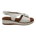 Susimoda Sandalo Donna in Pelle Bianca con Accessorio e Zeppa Alta 40mm
