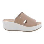 Igi&Co Ciabatta Donna in Pelle Corda con Zeppa Alta 60mm