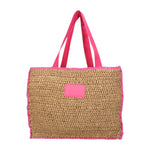 Refresh Borsa a Spalla Donna in Raffia Fucsia