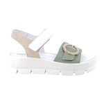 Igi&Co Sandalo Donna in Pelle Salvia Bianco con Strappo