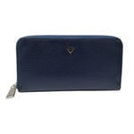 Caleidos Portafoglio Grande in Pelle Martellata Blu Donna
