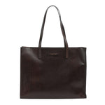 The Bridge Shopper Donna Mirra in Pelle Moka