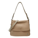 Caleidos Borsa a Spalla Donna Nudo Beige in Pelle