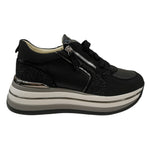 Keys Sneakers Donna Nero Platform Alto 60mm