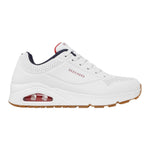 Skechers Sneakers Uomo in Ecopelle Bianca Blu Uno - Stand On Air Numero 41