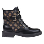 Guess Anfibio Donna Nero Marrone Logato con Cinturino
