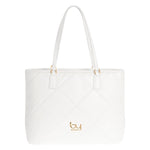 By Byblos Shopper Donna Trapuntata Bianca in Ecopelle