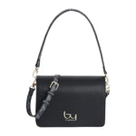 By Byblos Borsa a Spalla Donna Saffiano Nero con Tracolla Logata