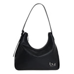 By Byblos Borsa a Spalla Donna in Ecopelle Martellata Nera