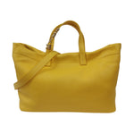 M Brc Borsa a Mano Donna Linea Block in Pelle Gialla